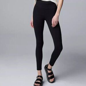 Simply Vera Vera Wang Shaping High Rise Black Medium Legging Pant